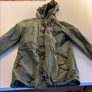 Army green utility jacket